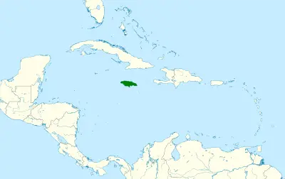 Jamaican lizard cuckoo habitat map