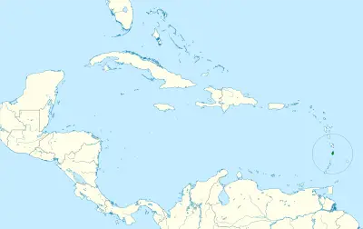 Saint Lucia warbler habitat map