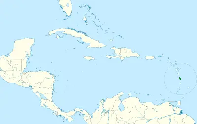 Martinique oriole habitat map