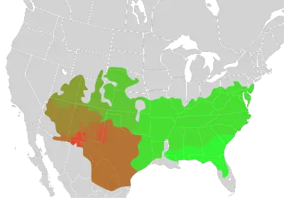Eastern Fence Lizard habitat map