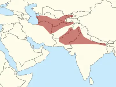 Caspian Cobra habitat map