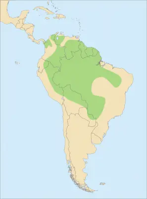 Green-Winged Macaw habitat map