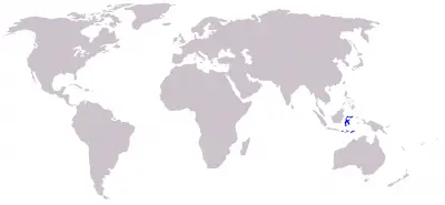 Какаду короткочубий карта середовища проживання