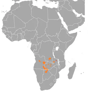 Lechwe habitat map