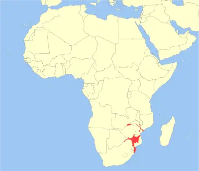 Nyala habitat map