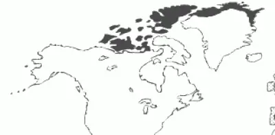Arctic Wolf habitat map