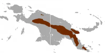 Eastern Long-Beaked Echidna habitat map