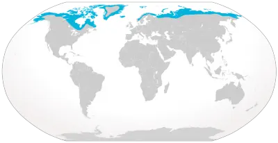 Zorro ártico mapa del hábitat