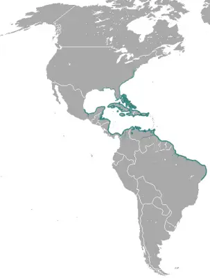 West Indian Manatee habitat map