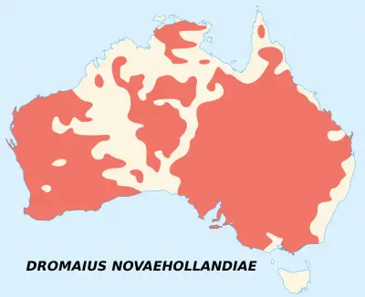 Ему австралійський карта середовища проживання