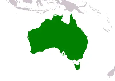 Орел австралійський карта середовища проживання