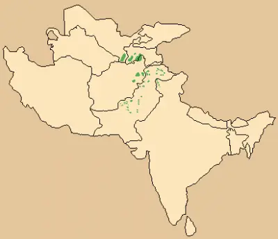 Markhor habitat map