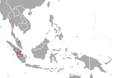 Malayan Tapir habitat map