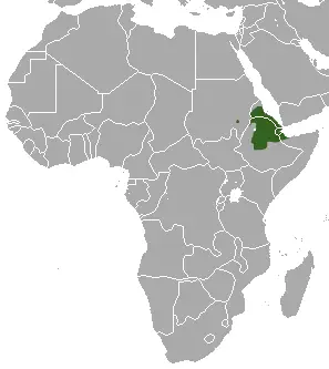 Abyssinian genet habitat map