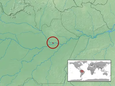 Slevin's worm lizard habitat map