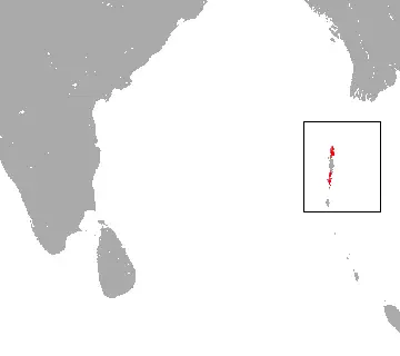 Andaman horseshoe bat habitat map