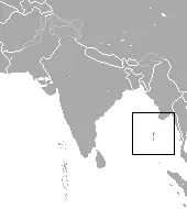 Andaman spiny shrew habitat map