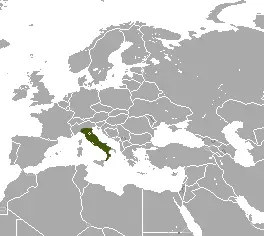 Apennine shrew habitat map