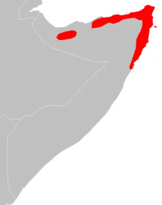 Somali pigeon habitat map