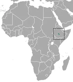 Bale shrew habitat map