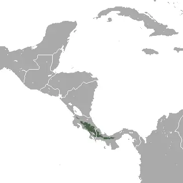 Blackish small-eared shrew habitat map