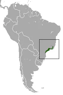 Brazilian slender opossum habitat map