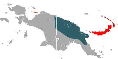 Brown's pademelon habitat map