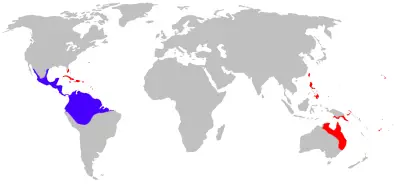 Cane toad habitat map