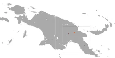 Calaby's pademelon habitat map