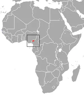 Cameroonian shrew habitat map