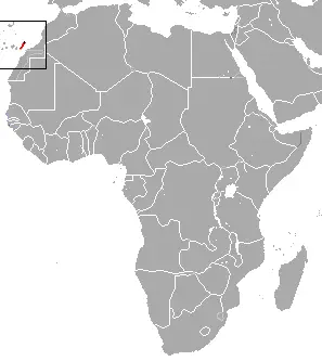 Canarian shrew habitat map