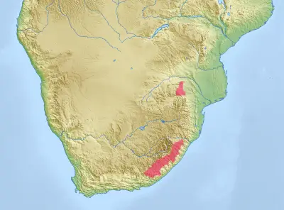 Cape parrot habitat map