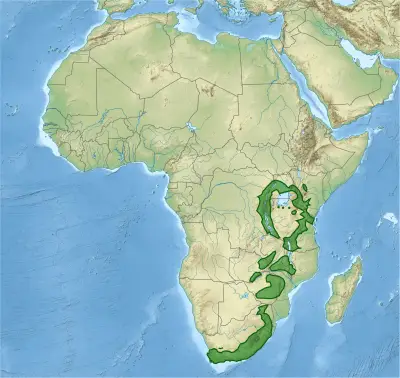 White-necked raven habitat map