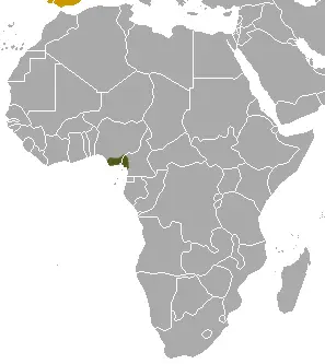 Crested servaline genet habitat map