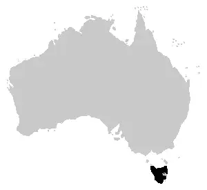 Tasmanian froglet habitat map