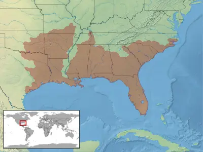 Pygmy Rattlesnake habitat map