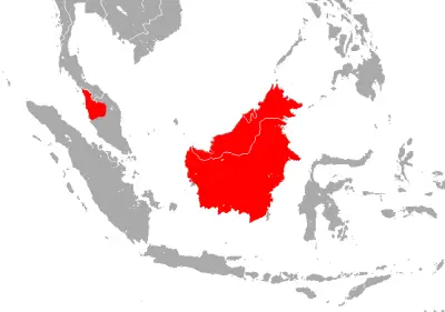 Dayak roundleaf bat habitat map
