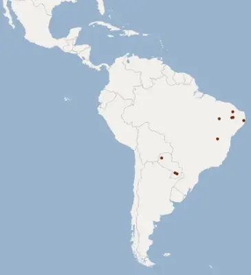 Myotis lavali habitat map