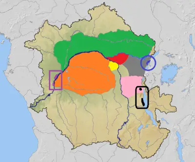 Oustalet's red colobus habitat map