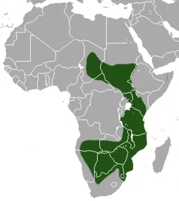 Ground Pangolin habitat map