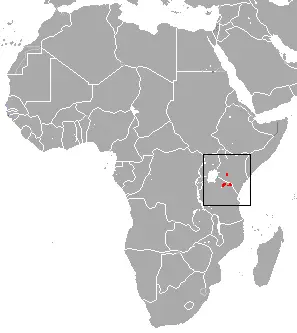 East African highland shrew habitat map