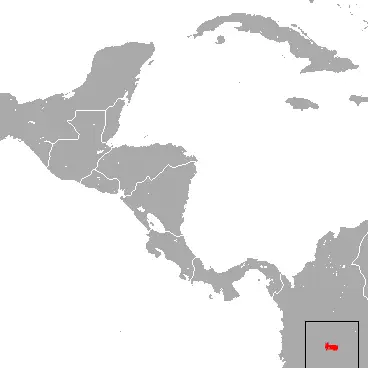 Eastern Cordillera small-footed shrew habitat map
