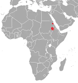 Heuglin's gazelle habitat map