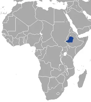 Ethiopian hare habitat map