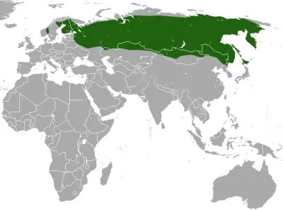 Eurasian least shrew habitat map