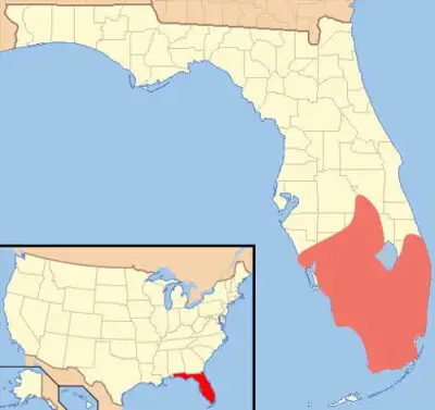 Florida bonneted bat habitat map