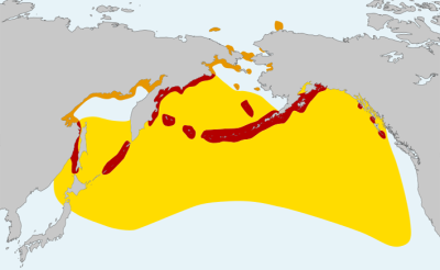 Іпатка тихоокеанська карта середовища проживання