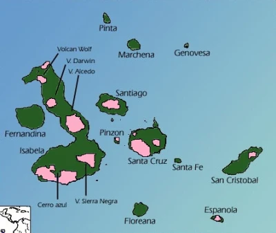 Galápagos Tortoise habitat map