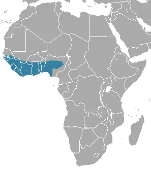 Gambian mongoose habitat map