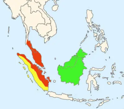 Sumatran Short-Tailed Python habitat map